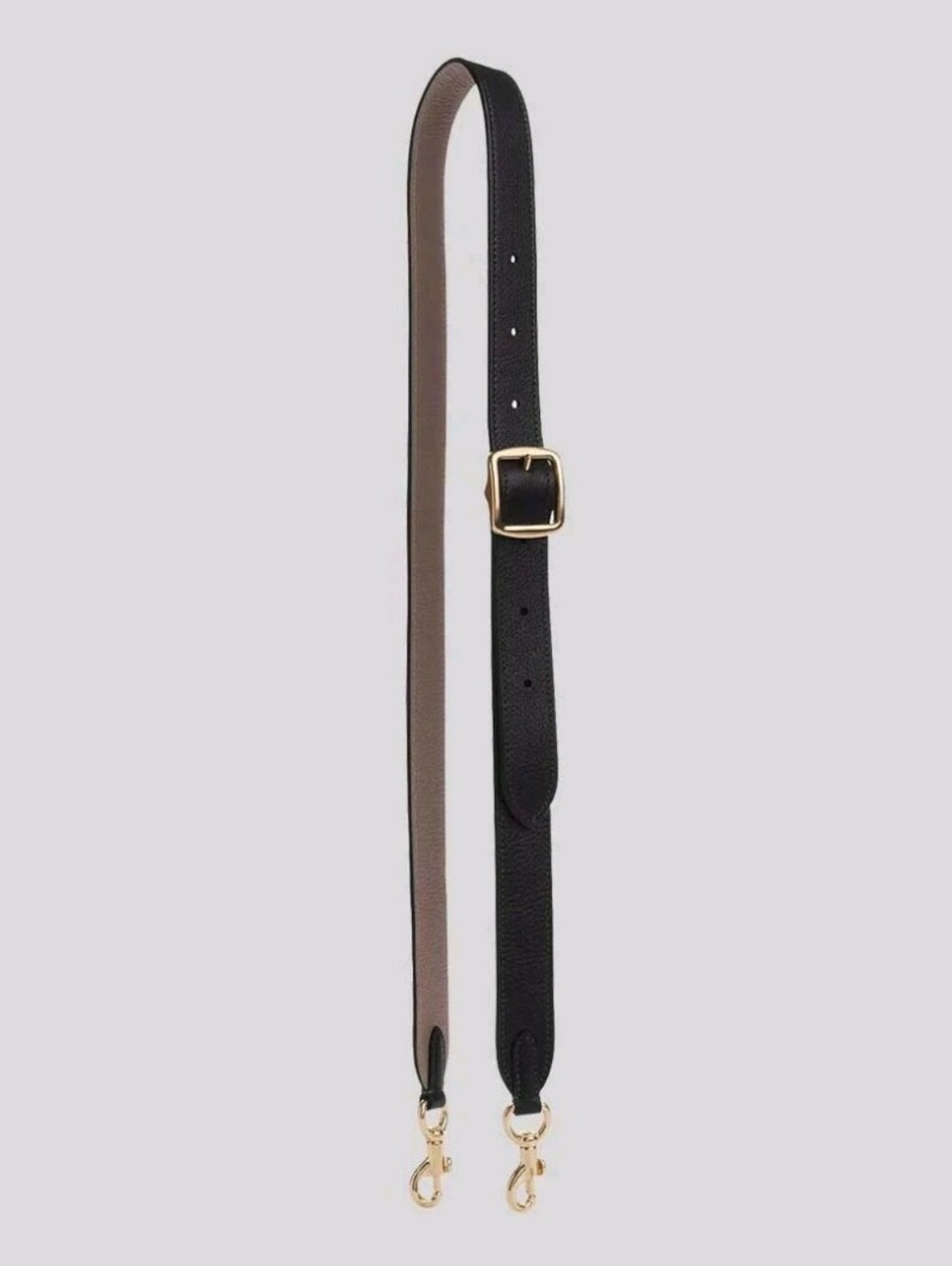 NWT Coach Pebble Leather Black Dark Stone Reversible Crossbody Purse Strap
